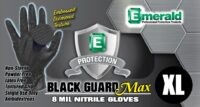 Black Guard Max 8 mil Textured Nitrile Gloves [ M, L, XL & XXL]