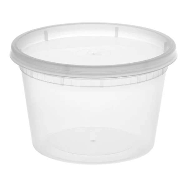 16 oz Deli Combo Container (240 Packs, 16oz Plastic Containers W Lids)