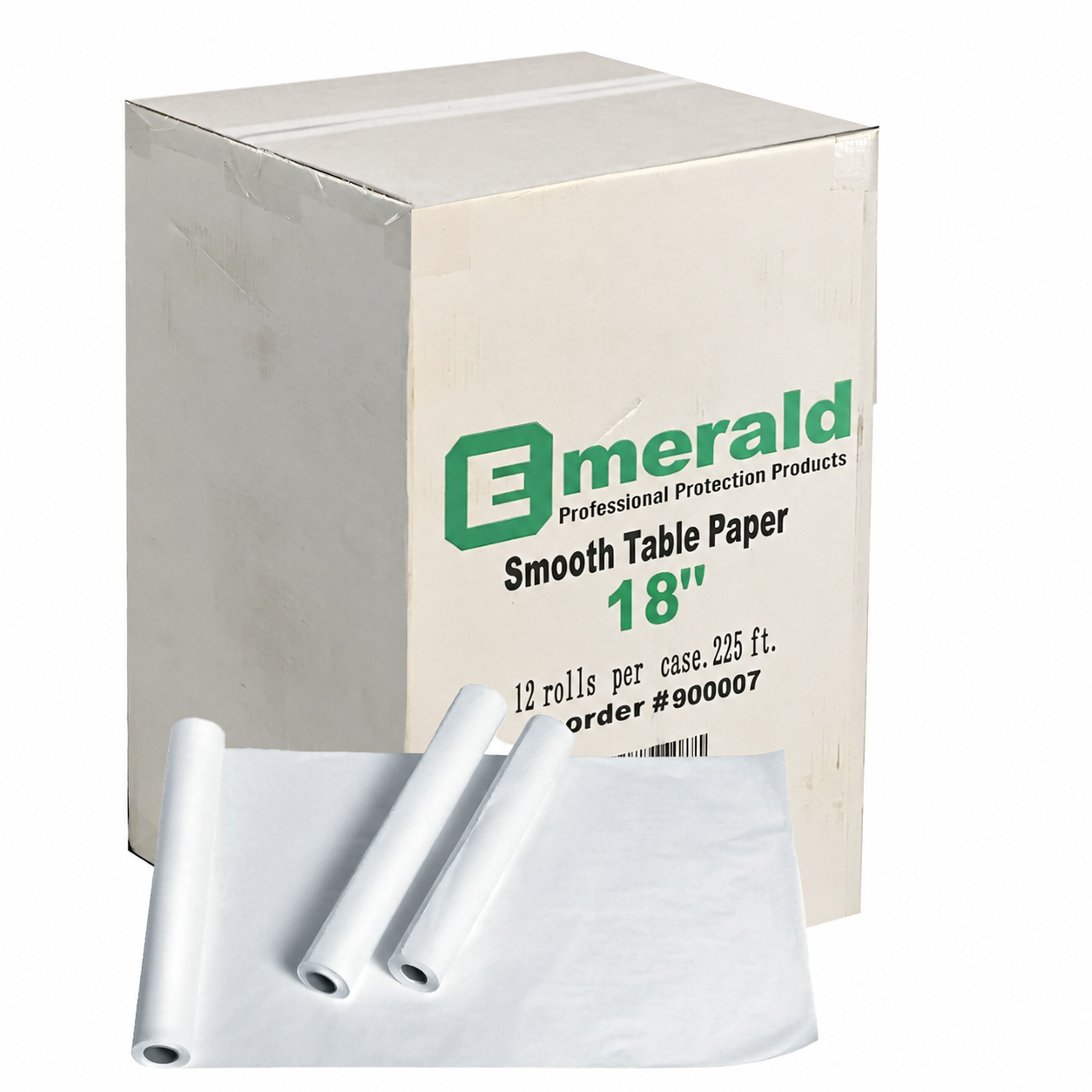 Emerald Smooth Table Paper 18 Inch (18 in x 125 ft, 12 Rolls)