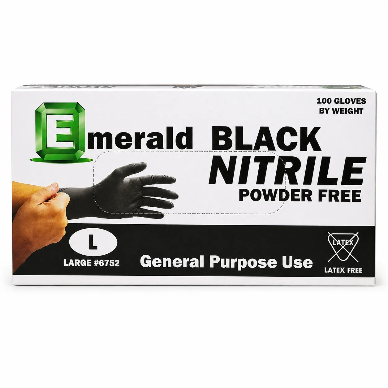 Emerald Black Nitrile Powder-Free Disposable Gloves