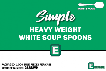 Heavy Weight White Soup Spoons
