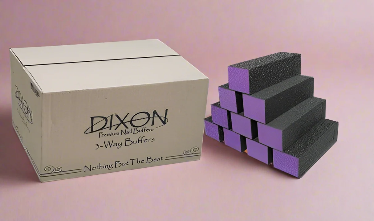 3 Sided Nail Buffer Purple & Black (500 pcs)